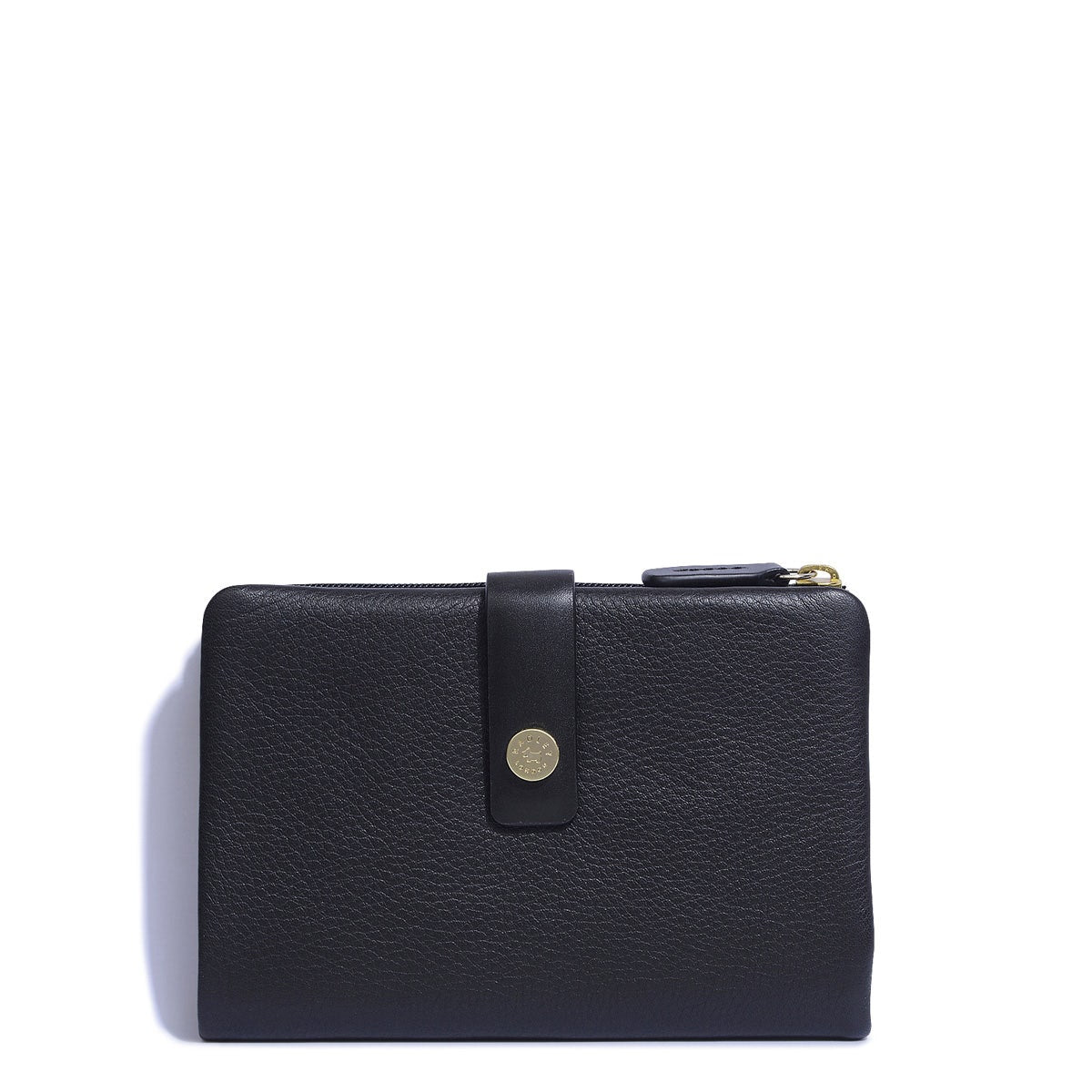 Larkswood Leather Medium Bifold Wallet in Black - 10508