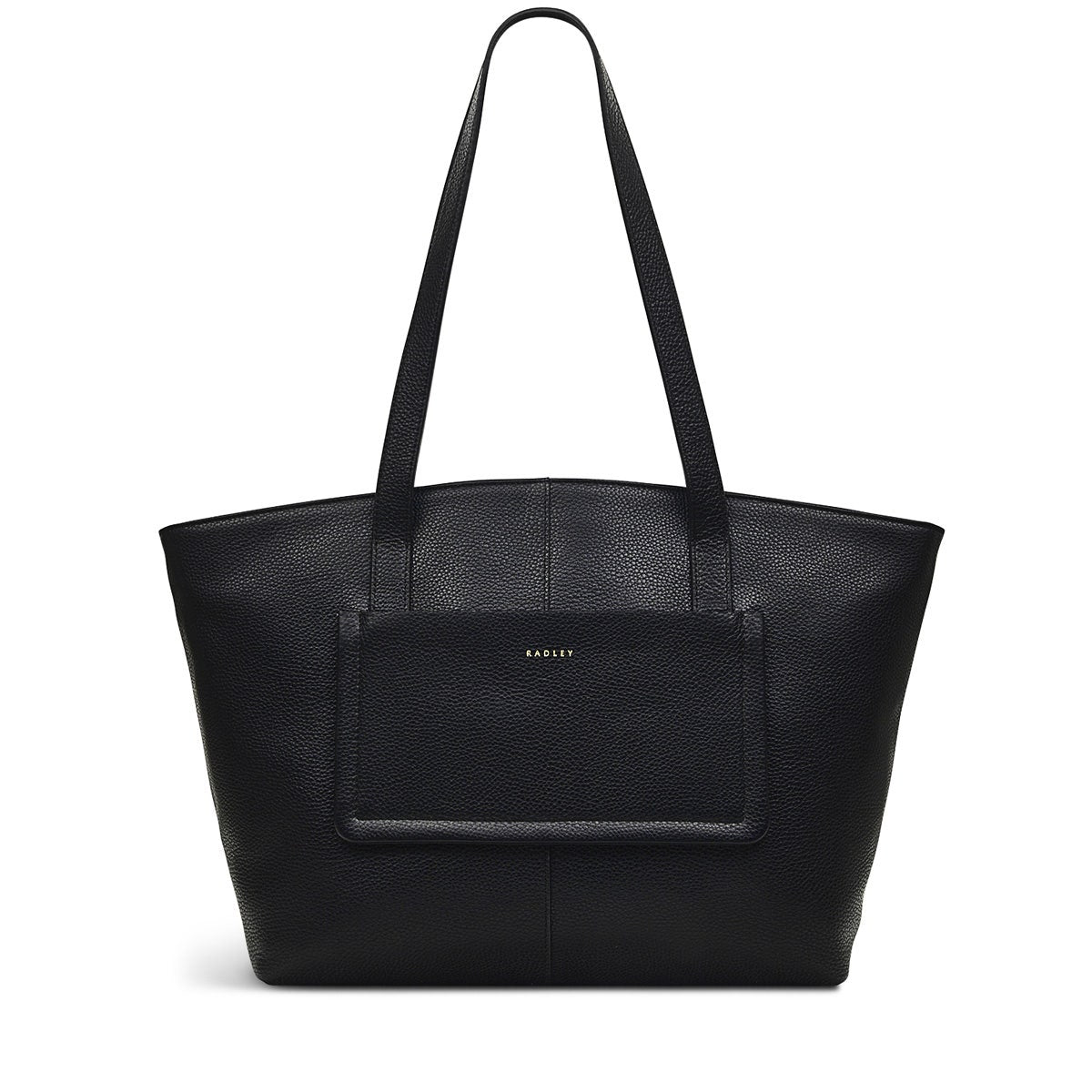 Sycamore Grove Leather Medium Ziptop Tote Bag in Black - 110038