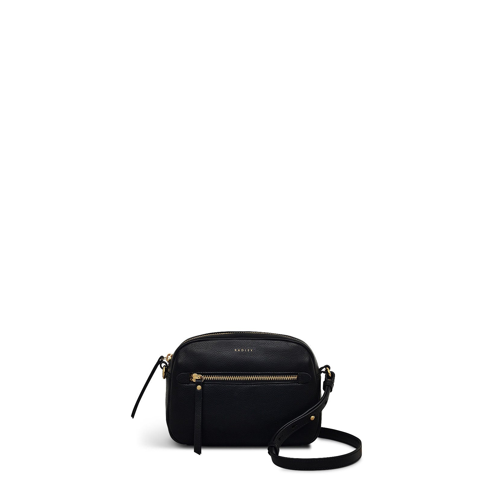 Gordon Road Leather Small Ziptop Crossbody Bag in Black - 110041