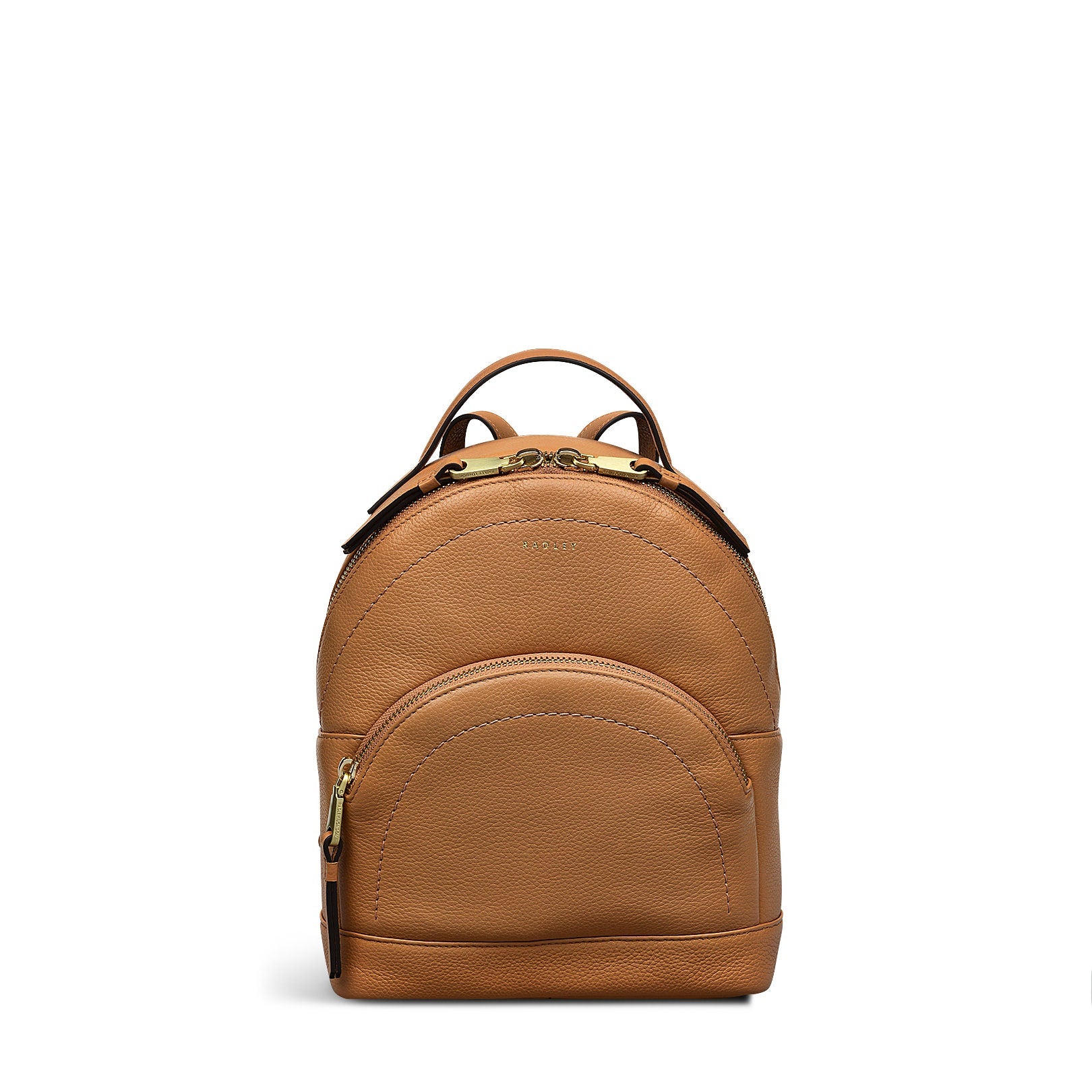 Reeves Road Leather Zip Around Backpack in Dark Butter - 110092