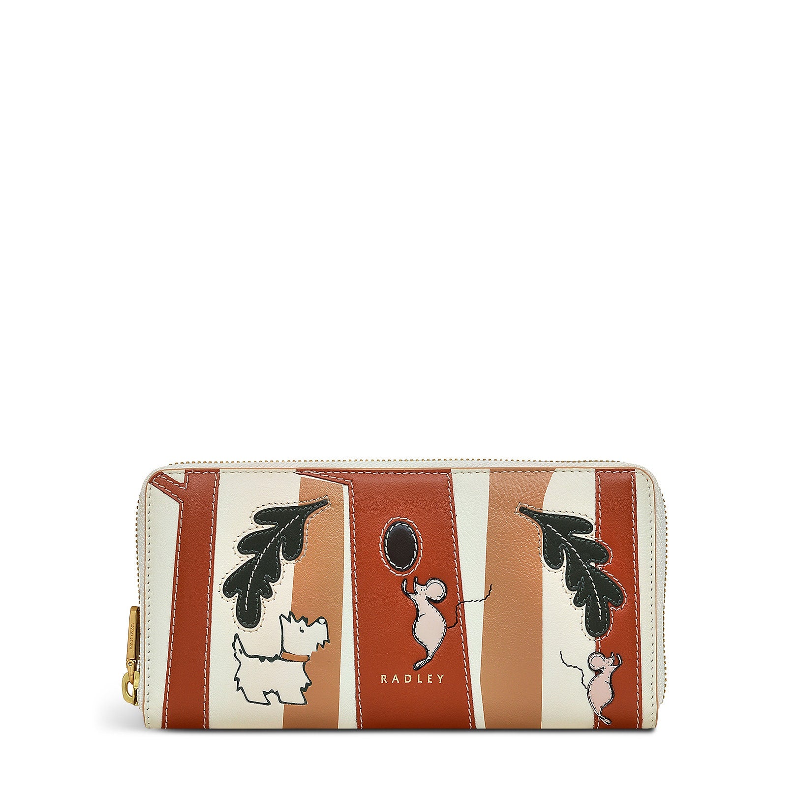 Autumn Editions Large Zip Around Wallet in Chalk - 110126
