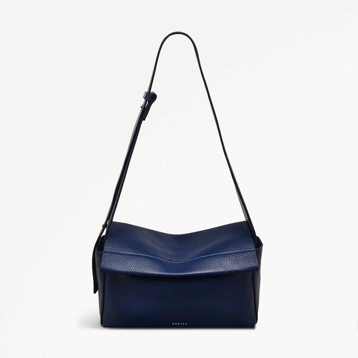 De Beauvoir Leather Medium Ziptop Shoulder Bag in Evenfall - 110168