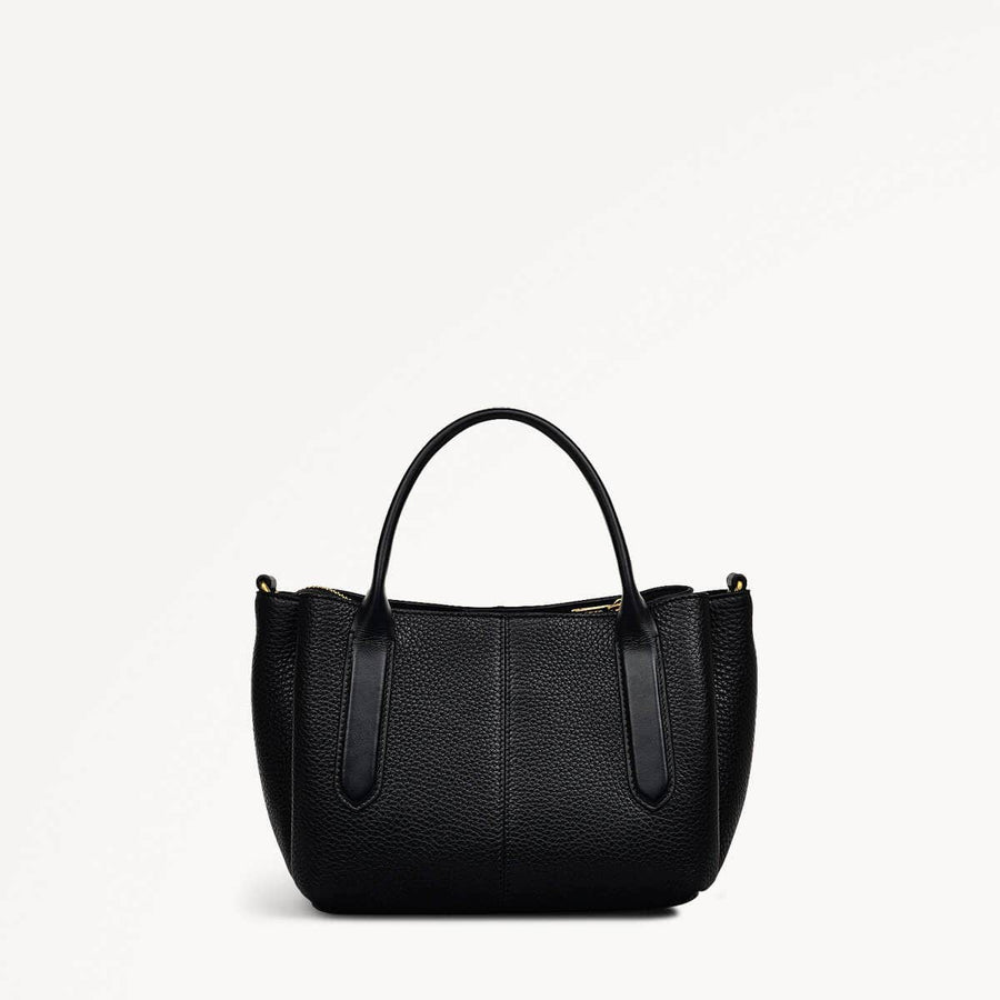 Hillgate Place Leather Open Top Grab Bag in Black - 110175