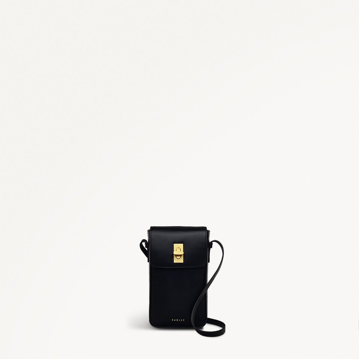Threadneedle Street Leather Medium Phone Crossbody in Black - 110225