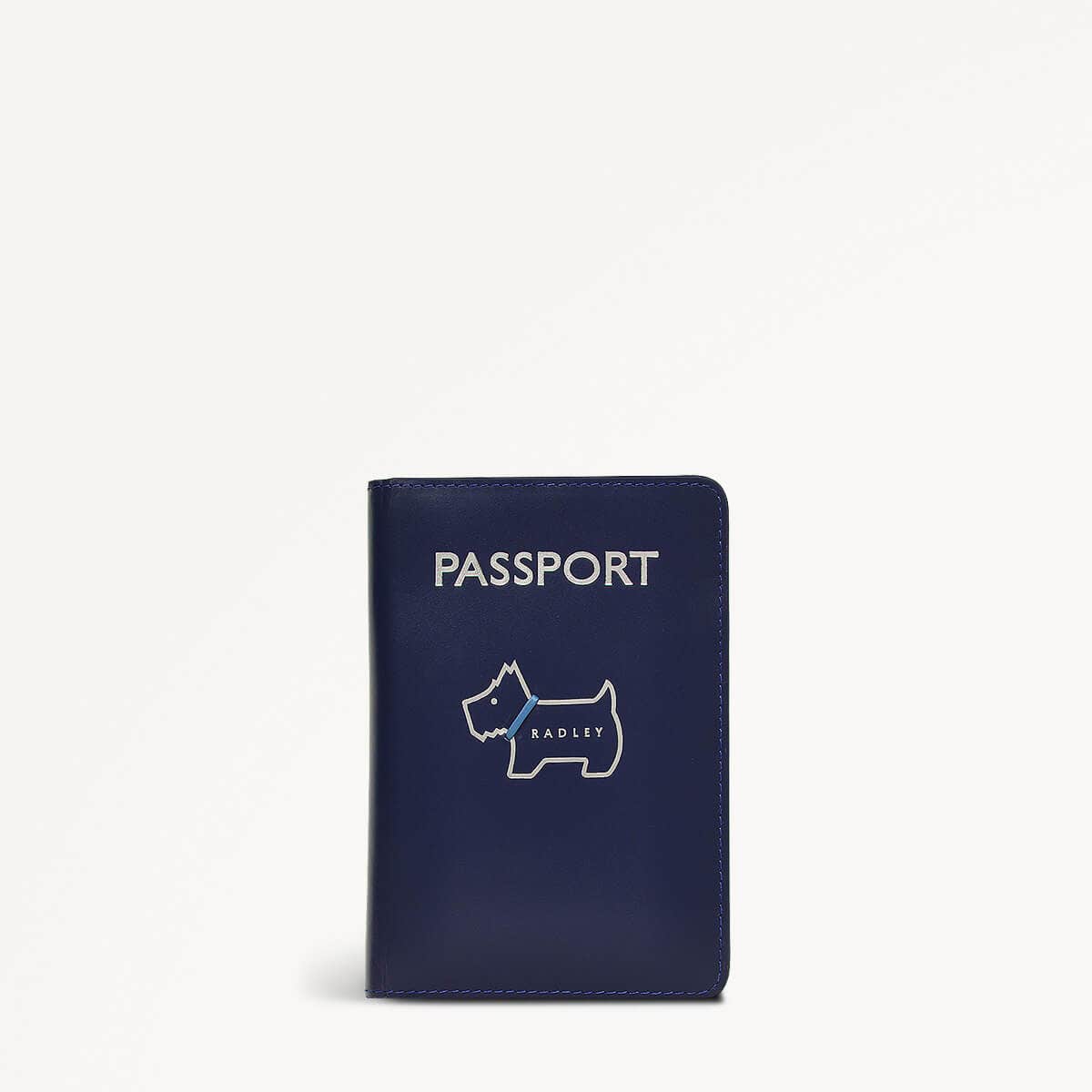 Heritage Dog Outline Leather Outline Passport Cover in Evenfall - 110239