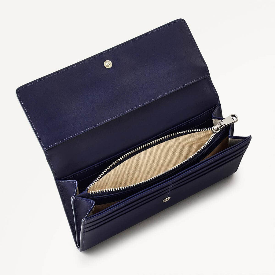 Pockets 2.0 Leather Large Flapover Wallet in Evenfall - 110241