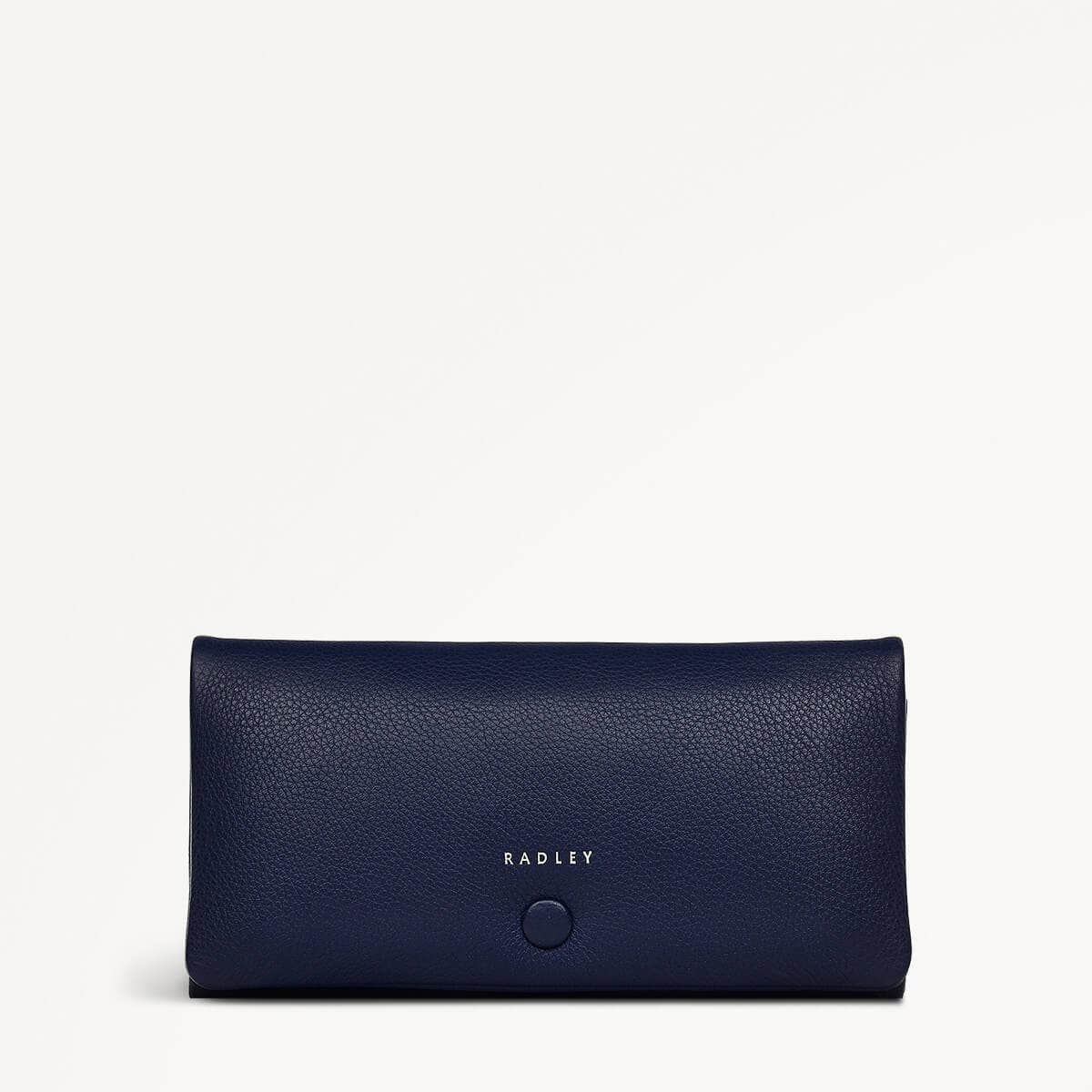 Mallow Street Leather Large Flapover Wallet in Evenfall - 110251
