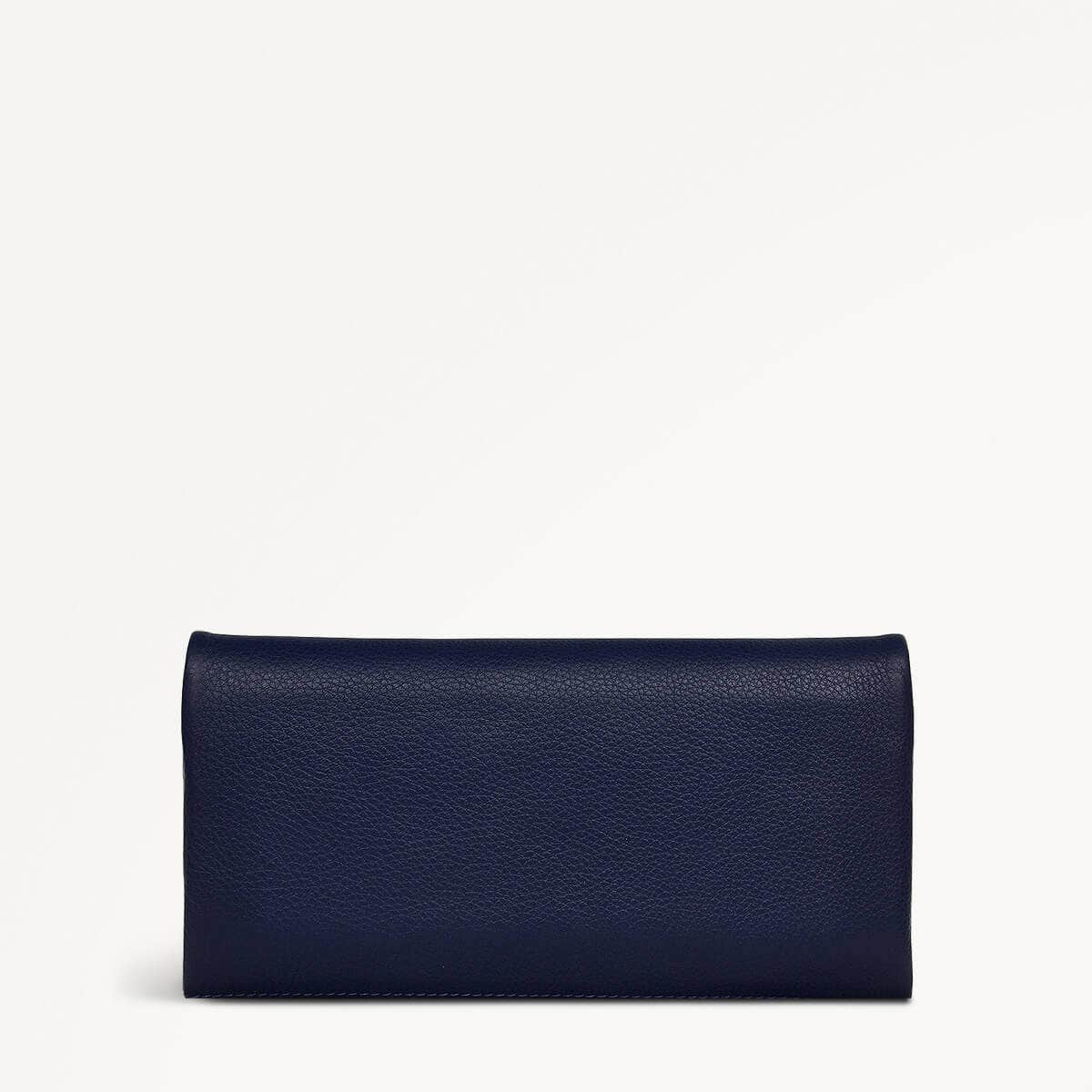 Mallow Street Leather Large Flapover Wallet in Evenfall - 110251