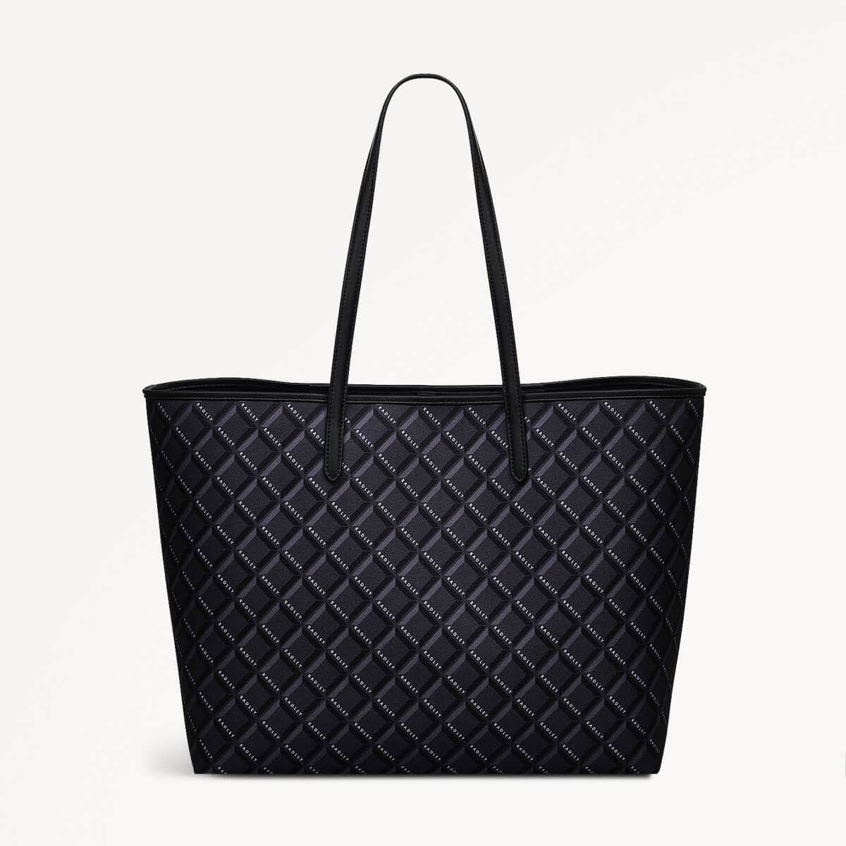 Southwell Gardens Fabric Open Top Tote Bag in Black - 110294