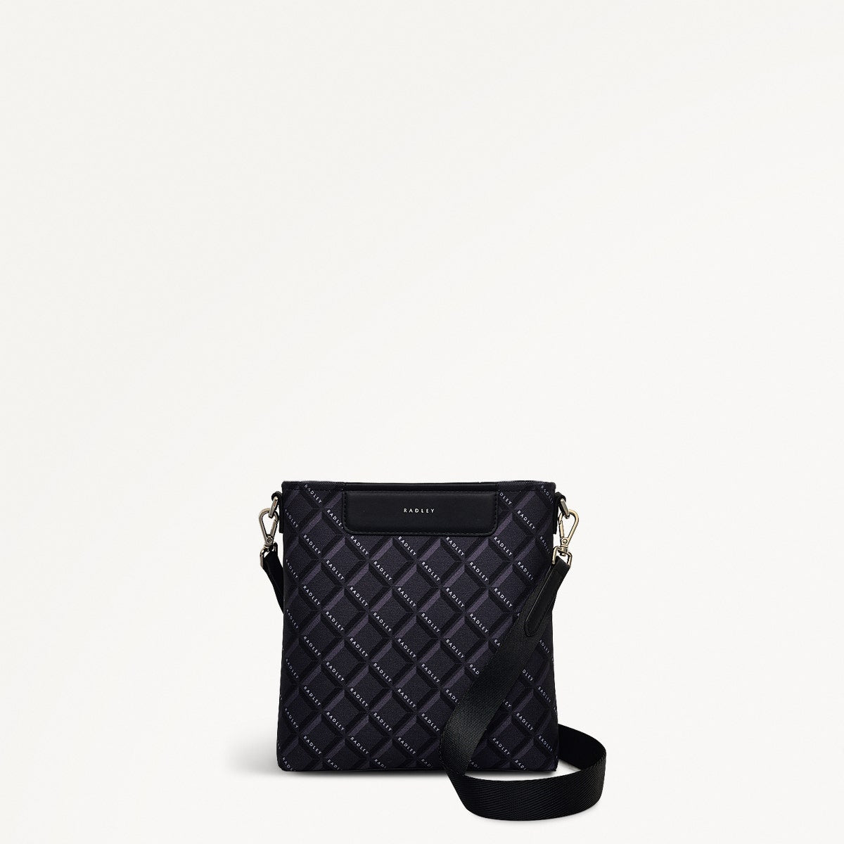 Southwell Gardens Fabric Small Ziptop Crossbody Bag in Black - 110297
