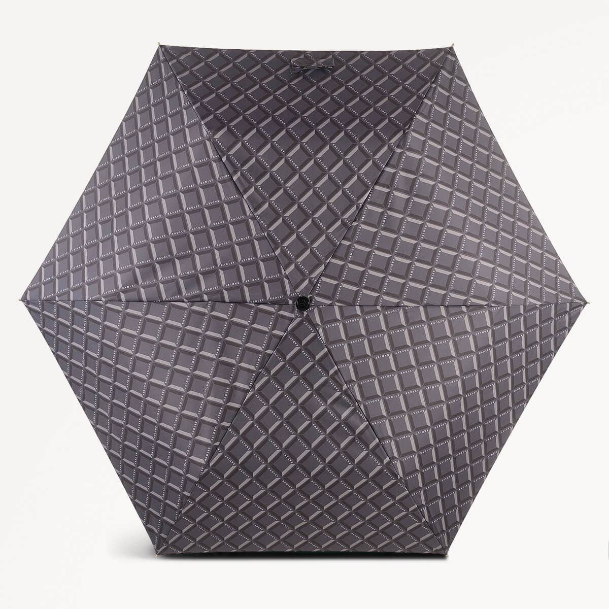 Radley Geo Fabric Responsible Umbrella in Charcoal - 110324