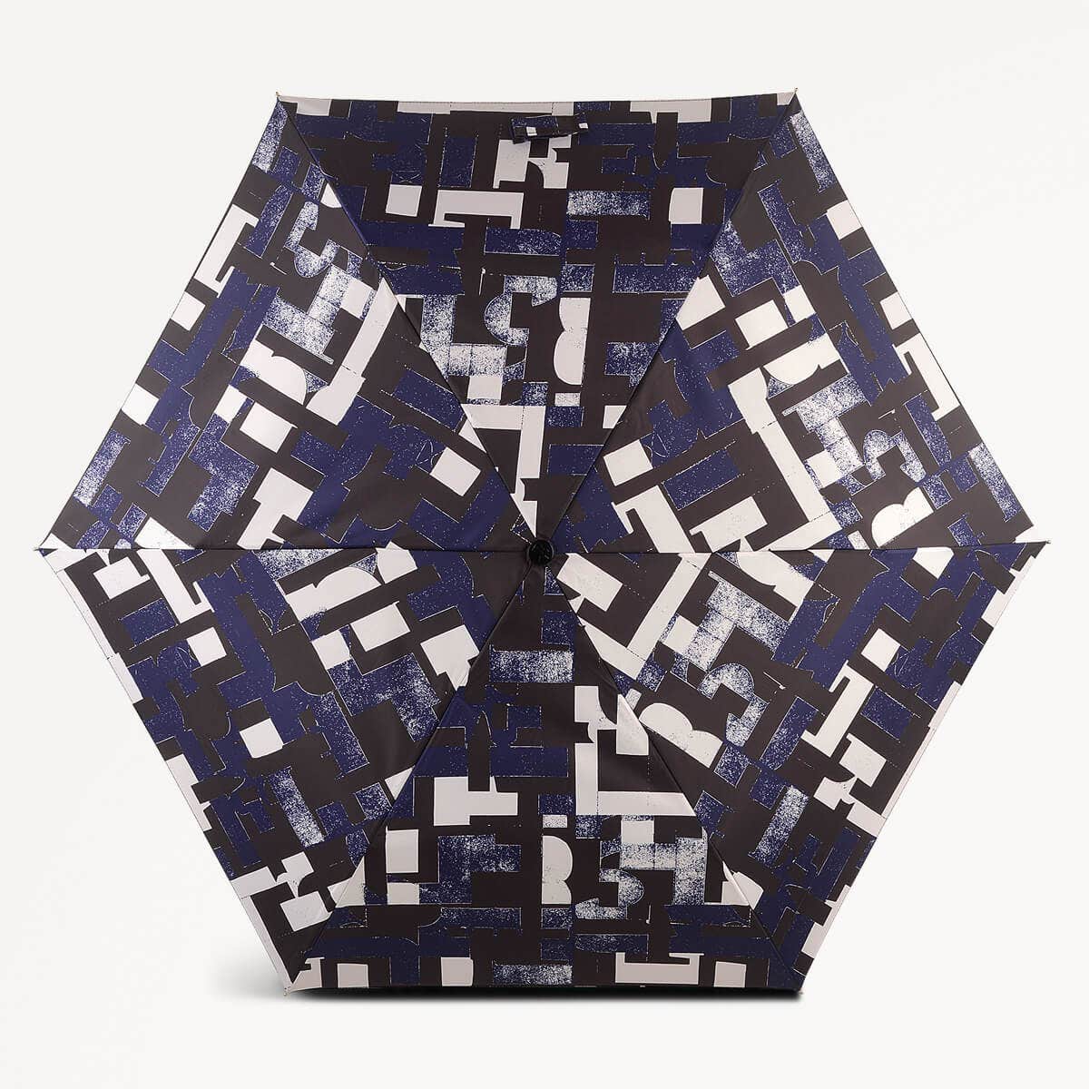 Abstract Geo Fabric Responsible Umbrella in Black - 110326
