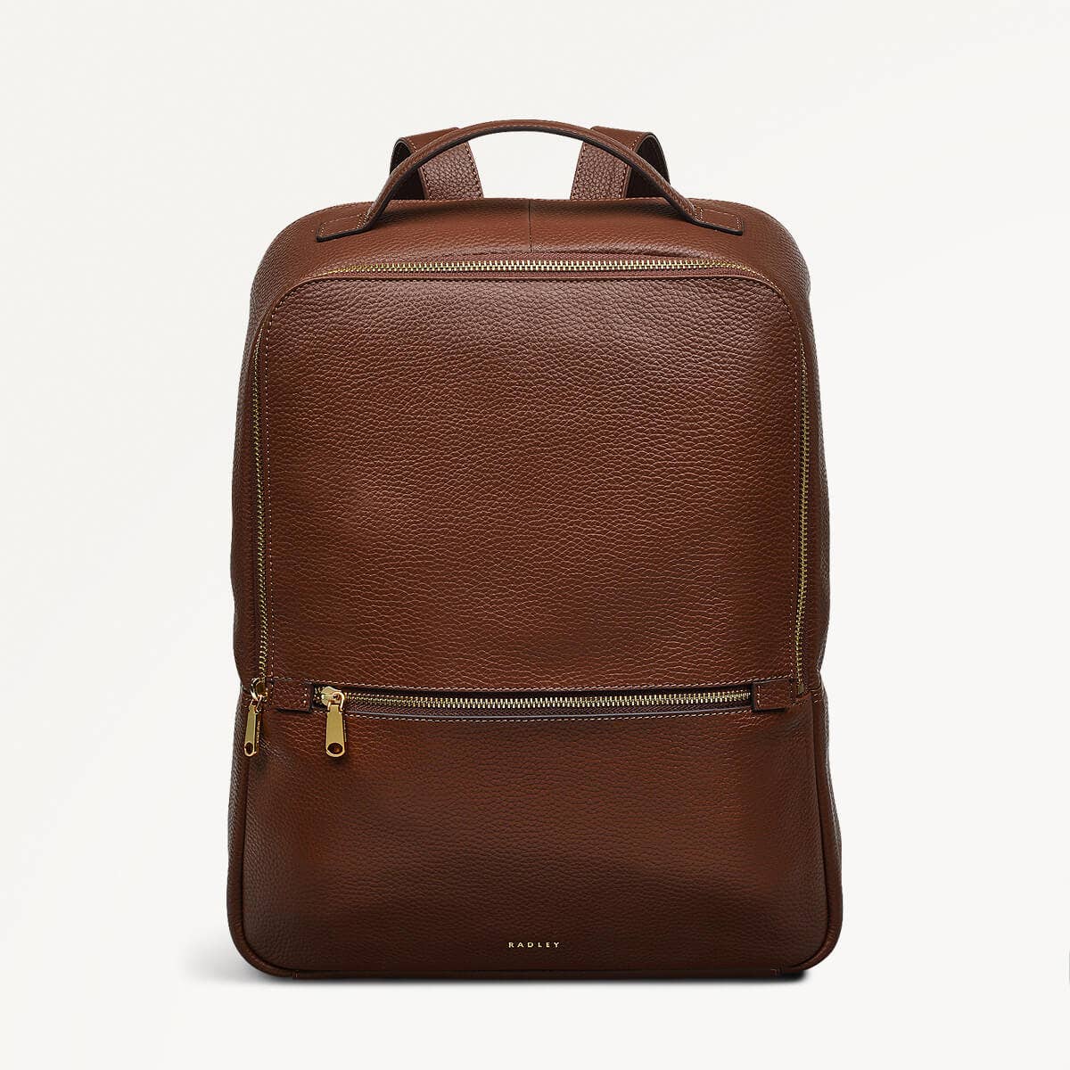 Sunny Dene Leather Medium Zip Around Backpack in Walnut - 110388