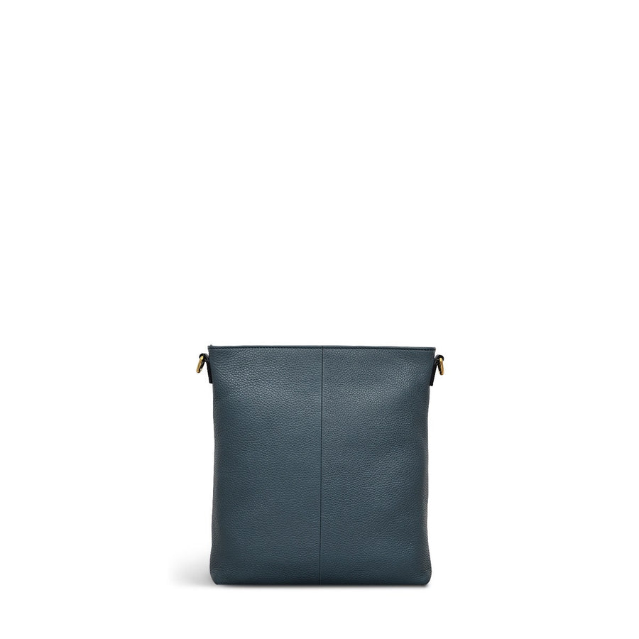 Selby Crescent Leather Small Ziptop Crossbody Bag in Uniform - 110466