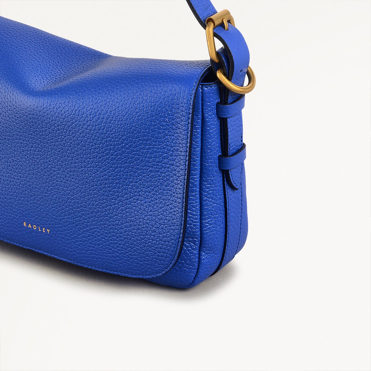 Grafton Street Leather Small Flapover Crossbody Bag in Yves Blue - 110641