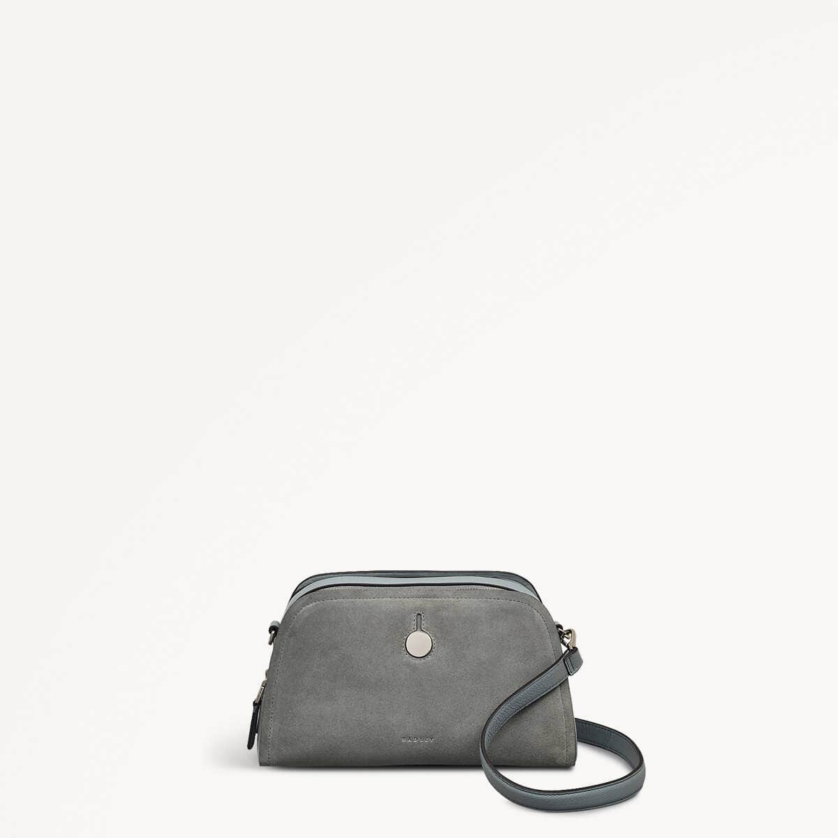 Bathurst Mews Leather Small Ziptop Cross Body Bag in Artichoke - 110681