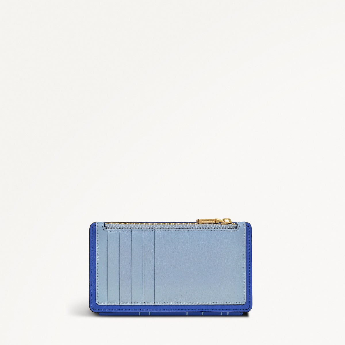 Coin Street Leather Medium Ziptop Wallet in Yves Blue - 110711