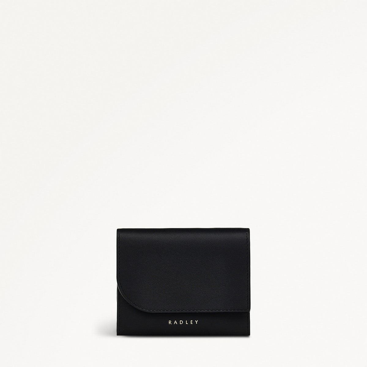 Pockets Leather Small Trifold Wallet in Black - 110751