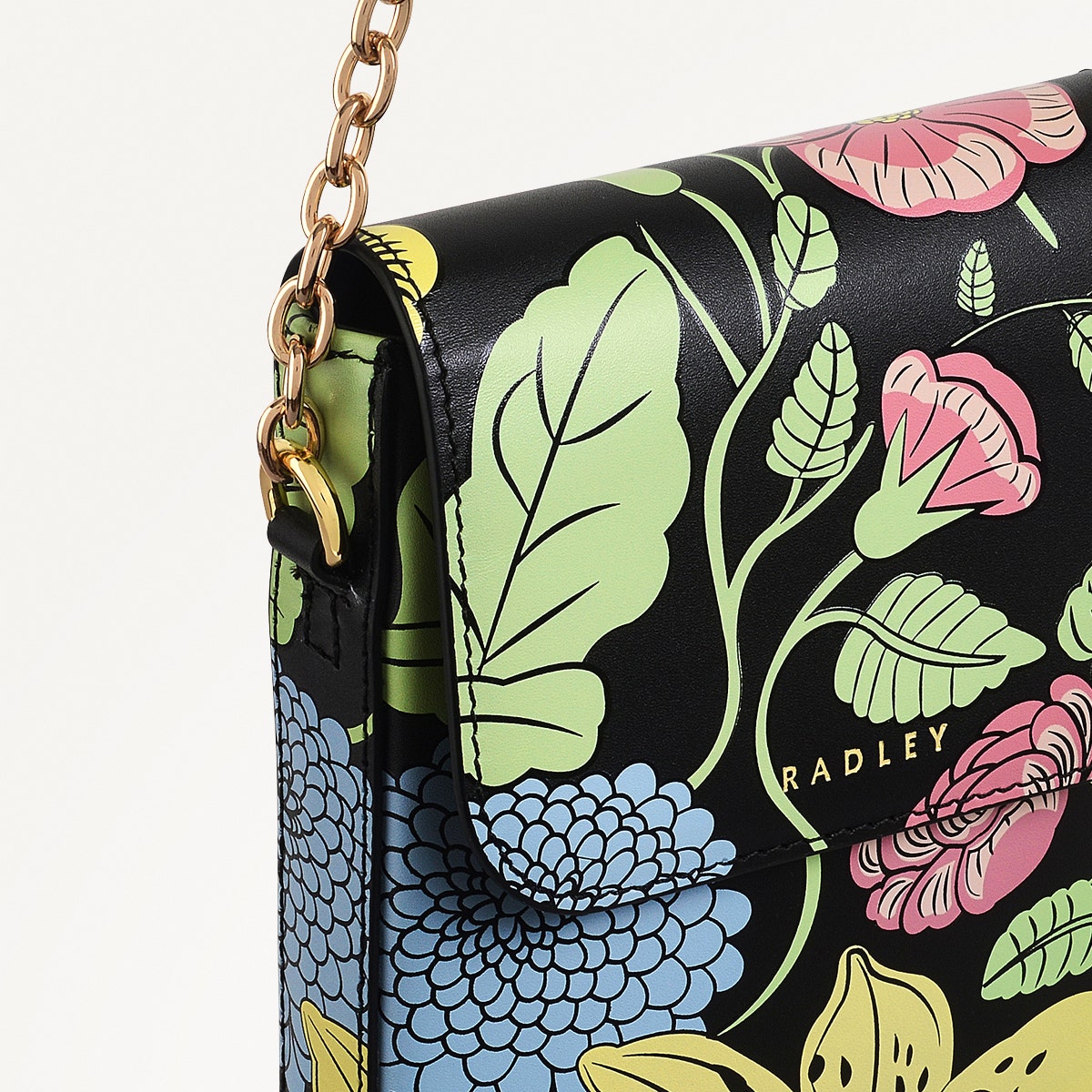 RHS SS25 Leather Medium Phone Cross Body in Black - 110807