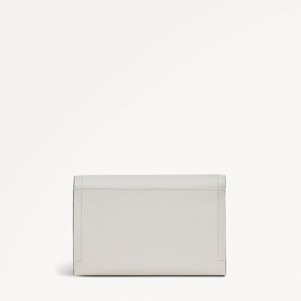 Kentucky Derby SS25 Leather Medium Flapover Wallet in Chalk - 111332