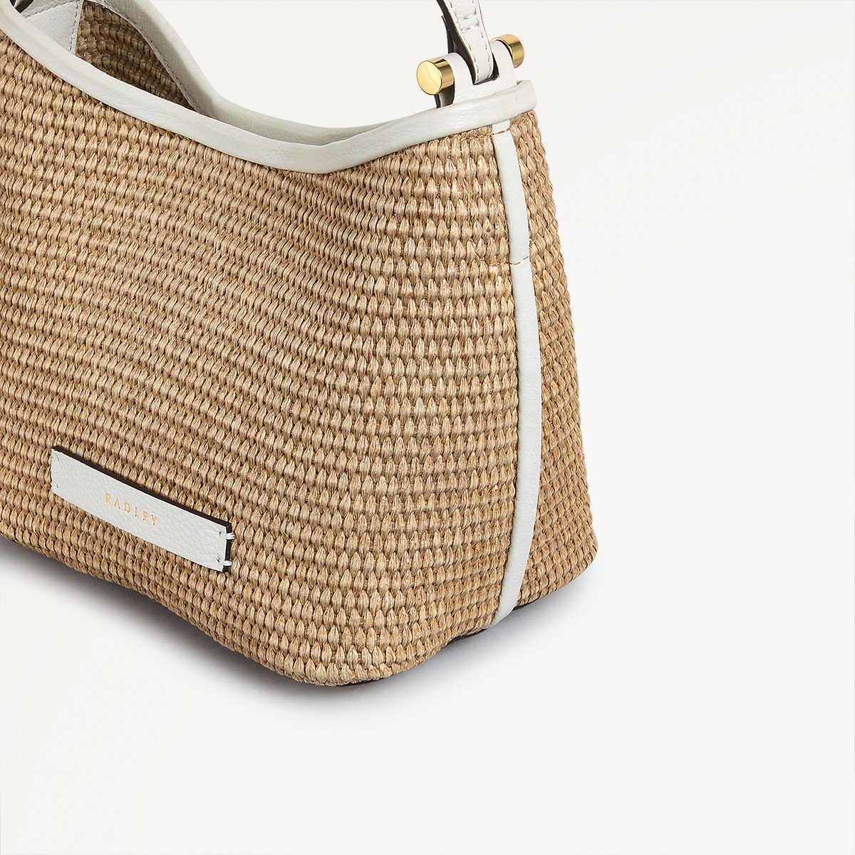 Bathurst Mews Leather Small Open Top Grab Bag in Natural - 111377