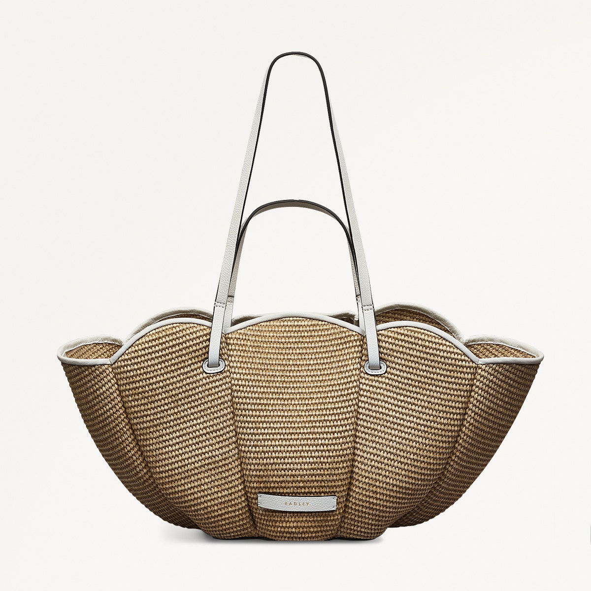 The Lily Fabric Large Open Top Tote Bag in Natural - 111378