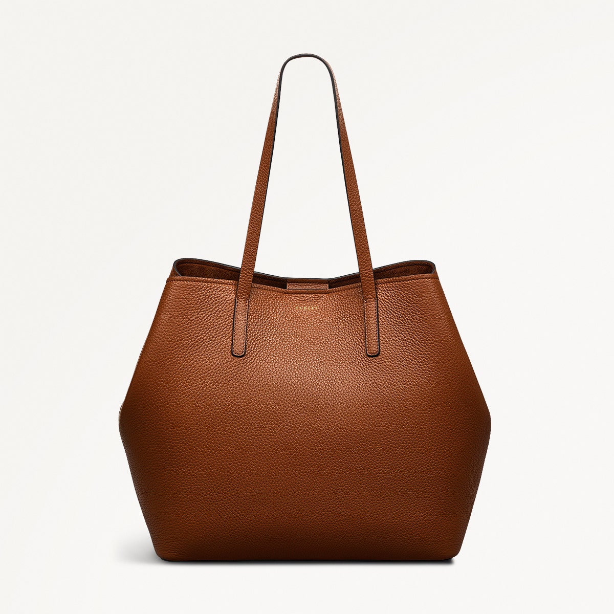 Dukes Place Leather Large Open Top Tote Bag in Saddle - 111385