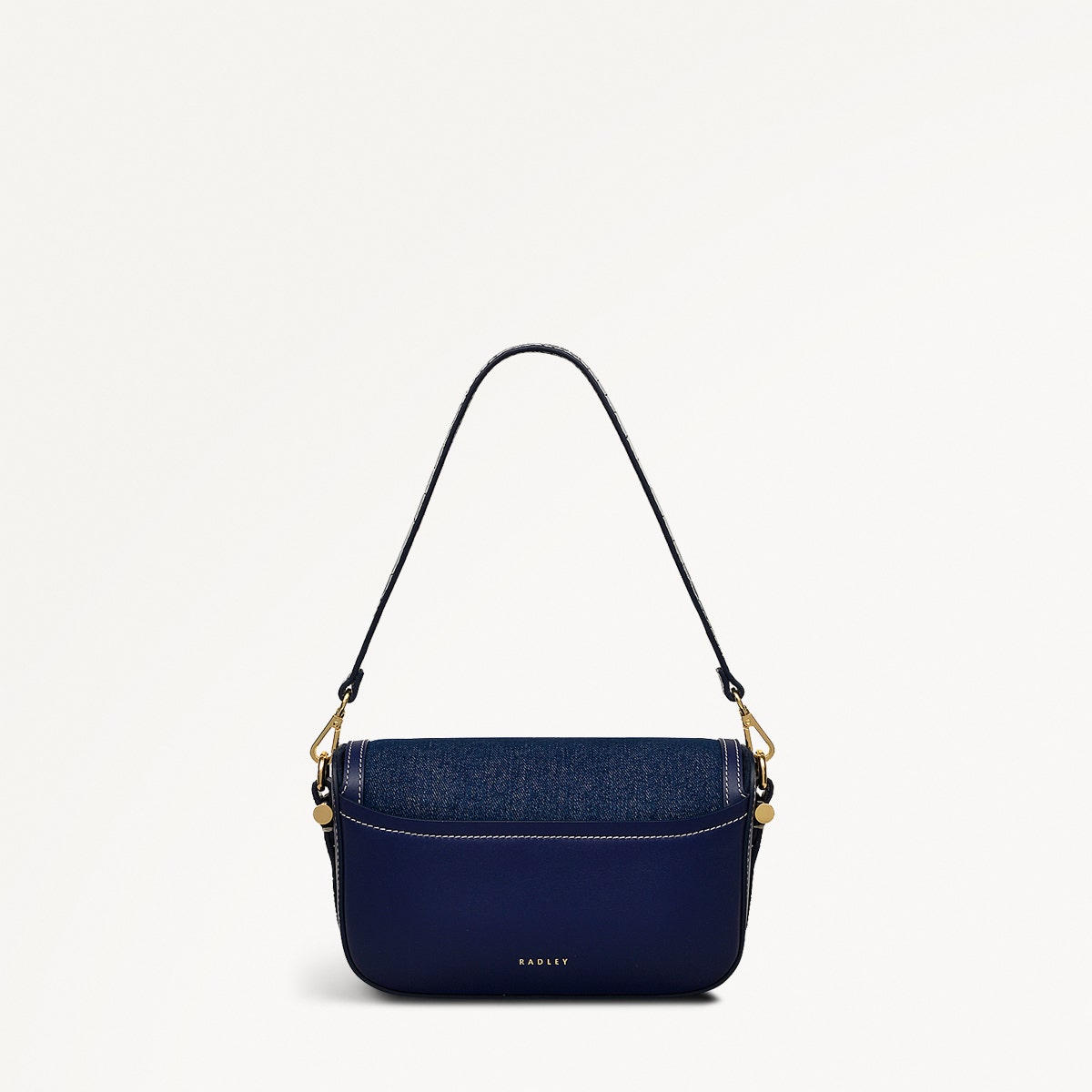 Bathurst Mews Leather Small Flapover Cross Body Bag in Evenfall - 111405