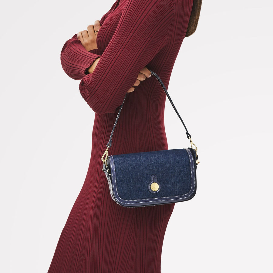 Bathurst Mews Leather Small Flapover Cross Body Bag in Evenfall - 111405