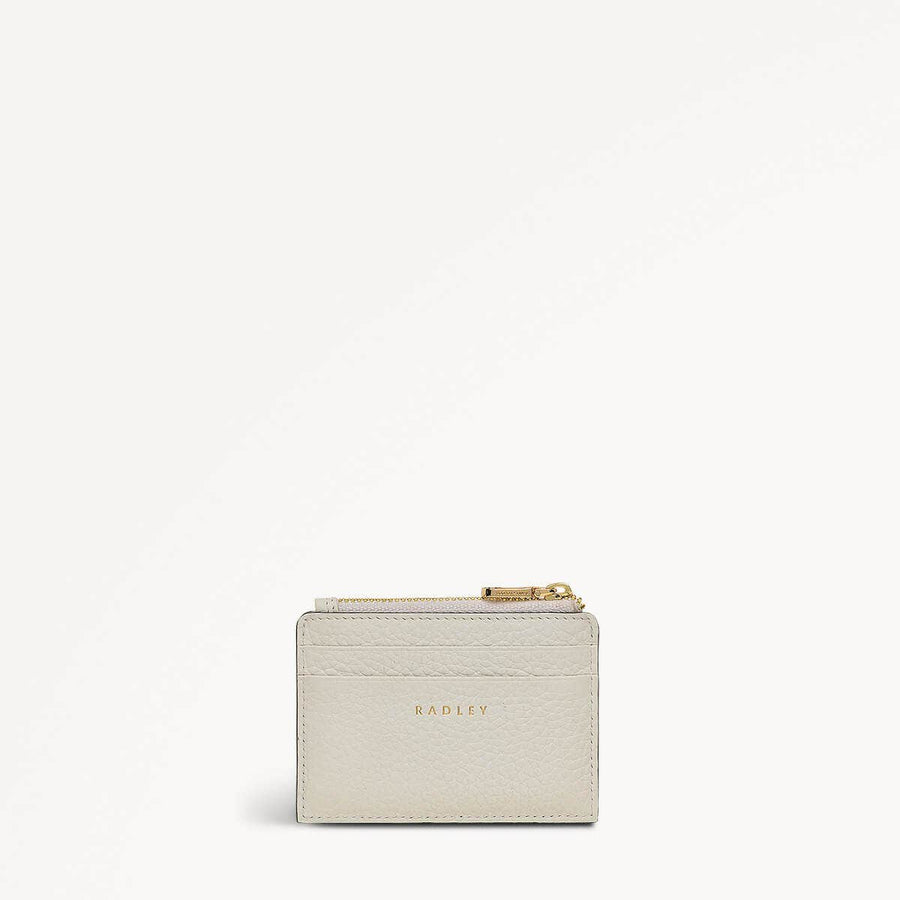 Cut Out Floral Leather Small Coin Purse in Chalk - 111423