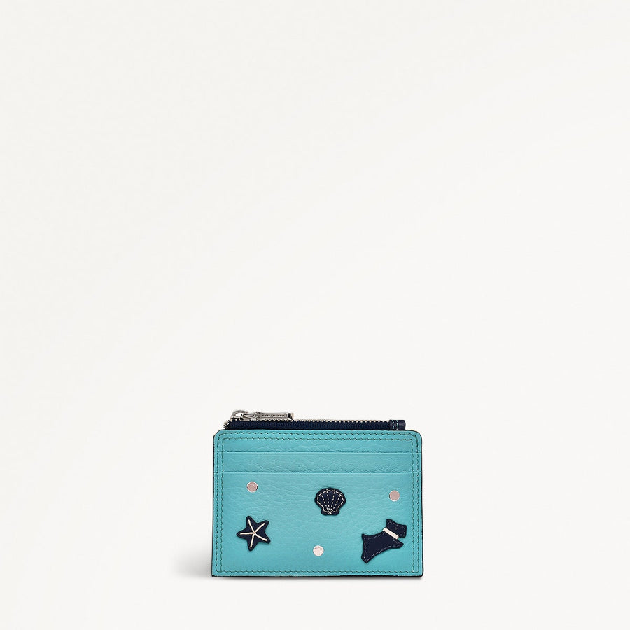 Starfish And Seashells Leather Small Coin Purse in Maldives - 111426