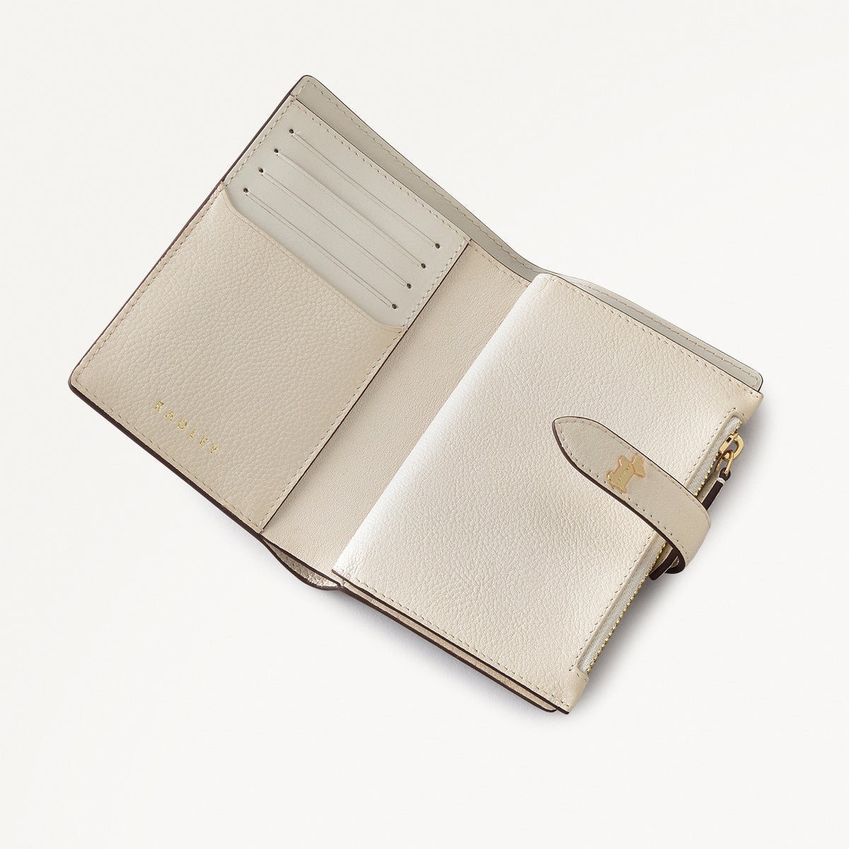 Willis Street Leather Medium Bifold Wallet in Chalk - 111473
