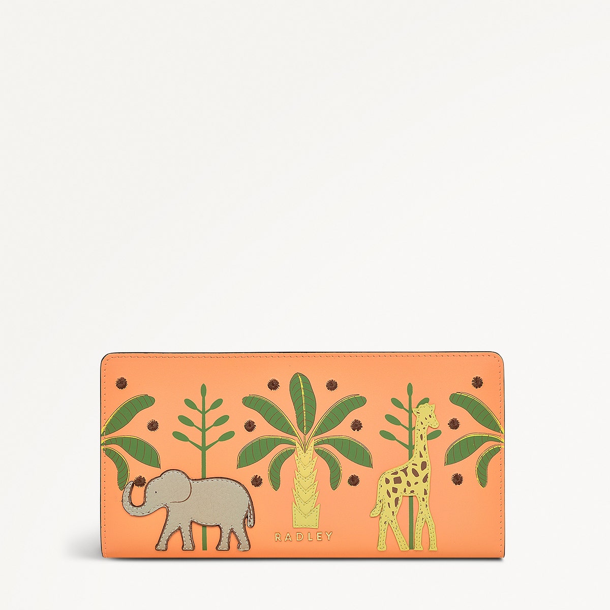 Coin Street Leather Large Bifold Wallet in Peach Cobbler - 111489