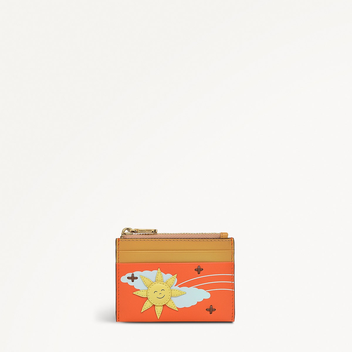 Coin Street Leather Small Coin Purse in Orange Peel - 111496