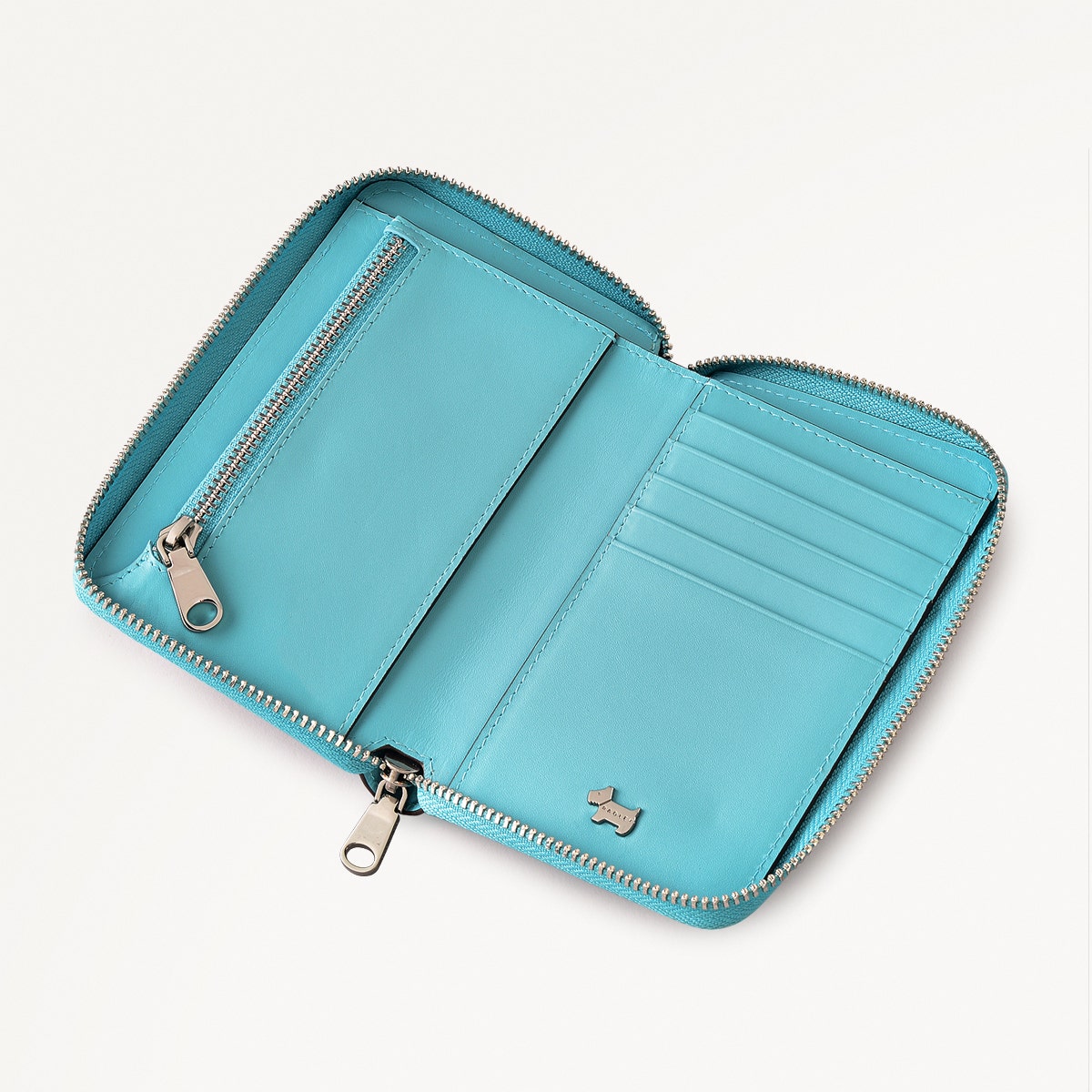 Pockets Leather Medium Zip Around Wallet in Maldives - 111499