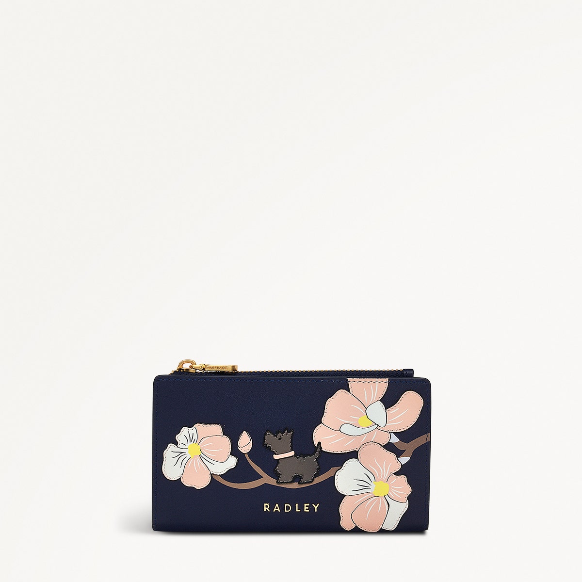 Coin Street Leather Medium Ziptop Wallet in Evenfall - 111503