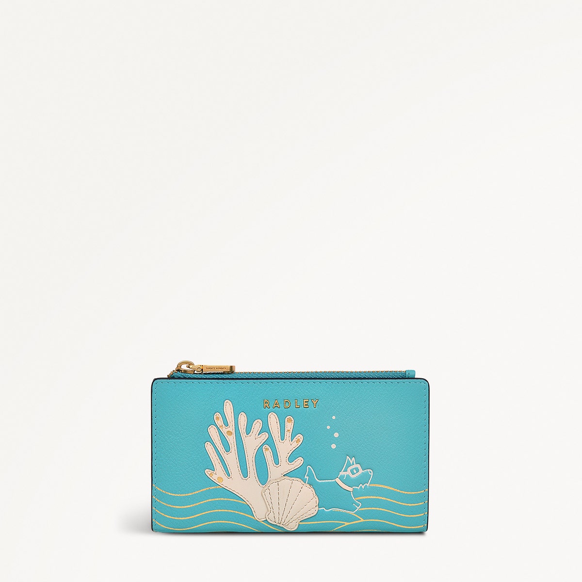 Coin Street Leather Medium Ziptop Wallet in Maldives - 111510