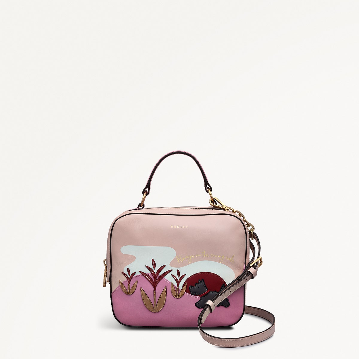 Spring Street Leather Small Zip Around Grab Bag in Prairie Pink - 111522
