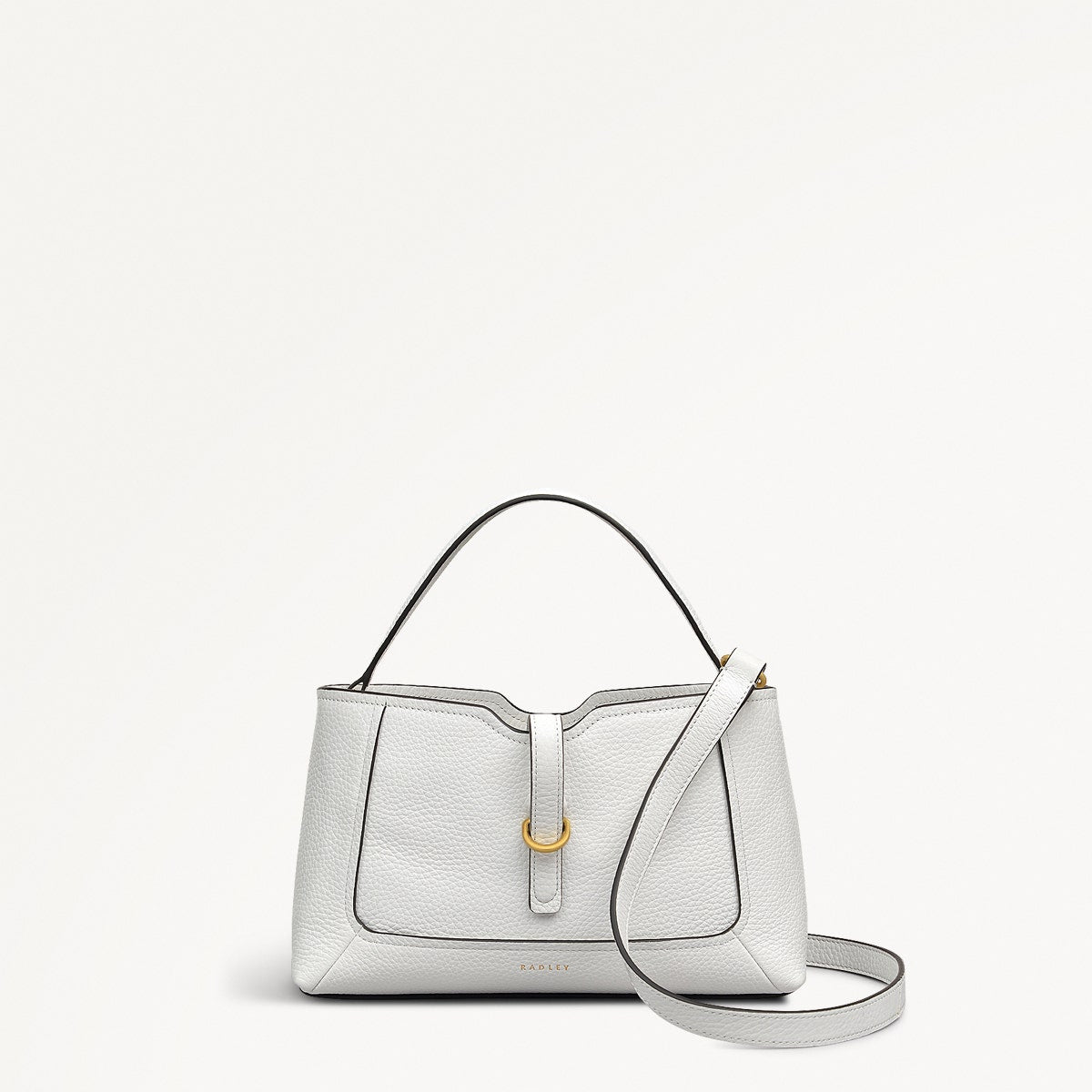 サリー Bright White Small Ziptop Cross Body | Hazelbury Park AW25