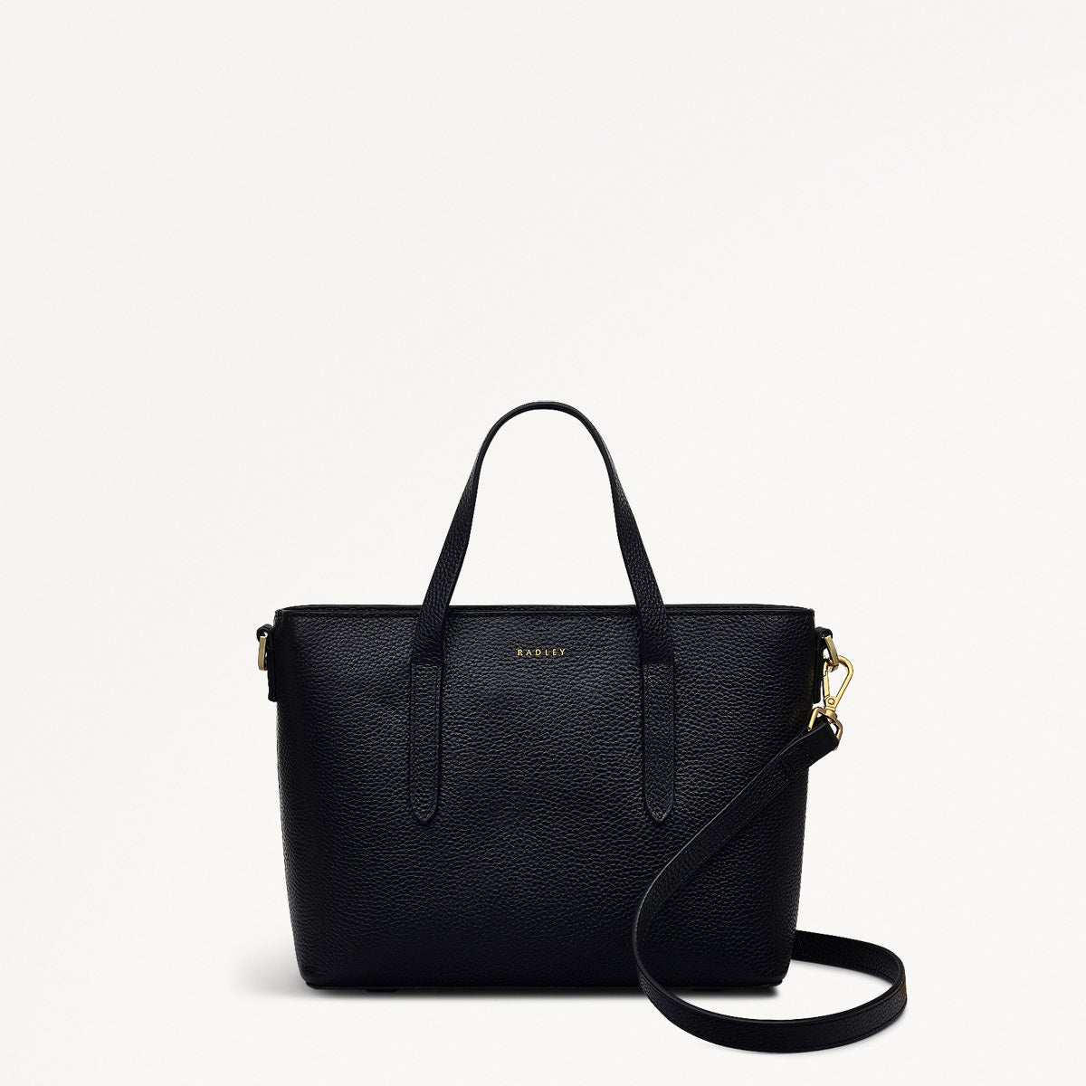 Silk Street Leather Small Open Top Multiway Bag in Black - 111823