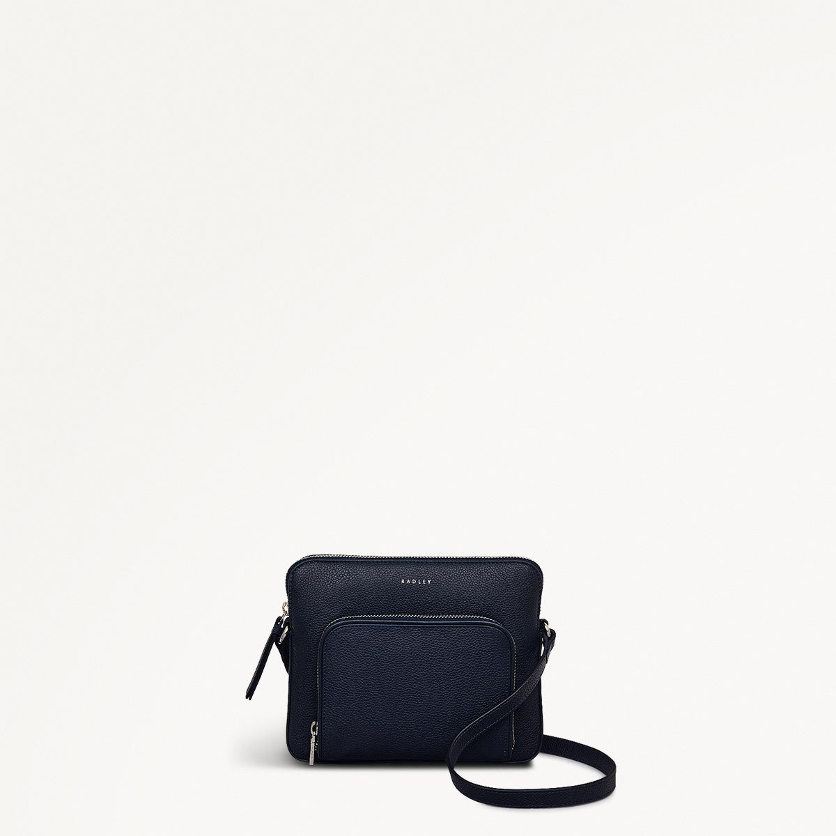Redford Close Leather Small Ziptop Cross Body Bag in Ink - 111835