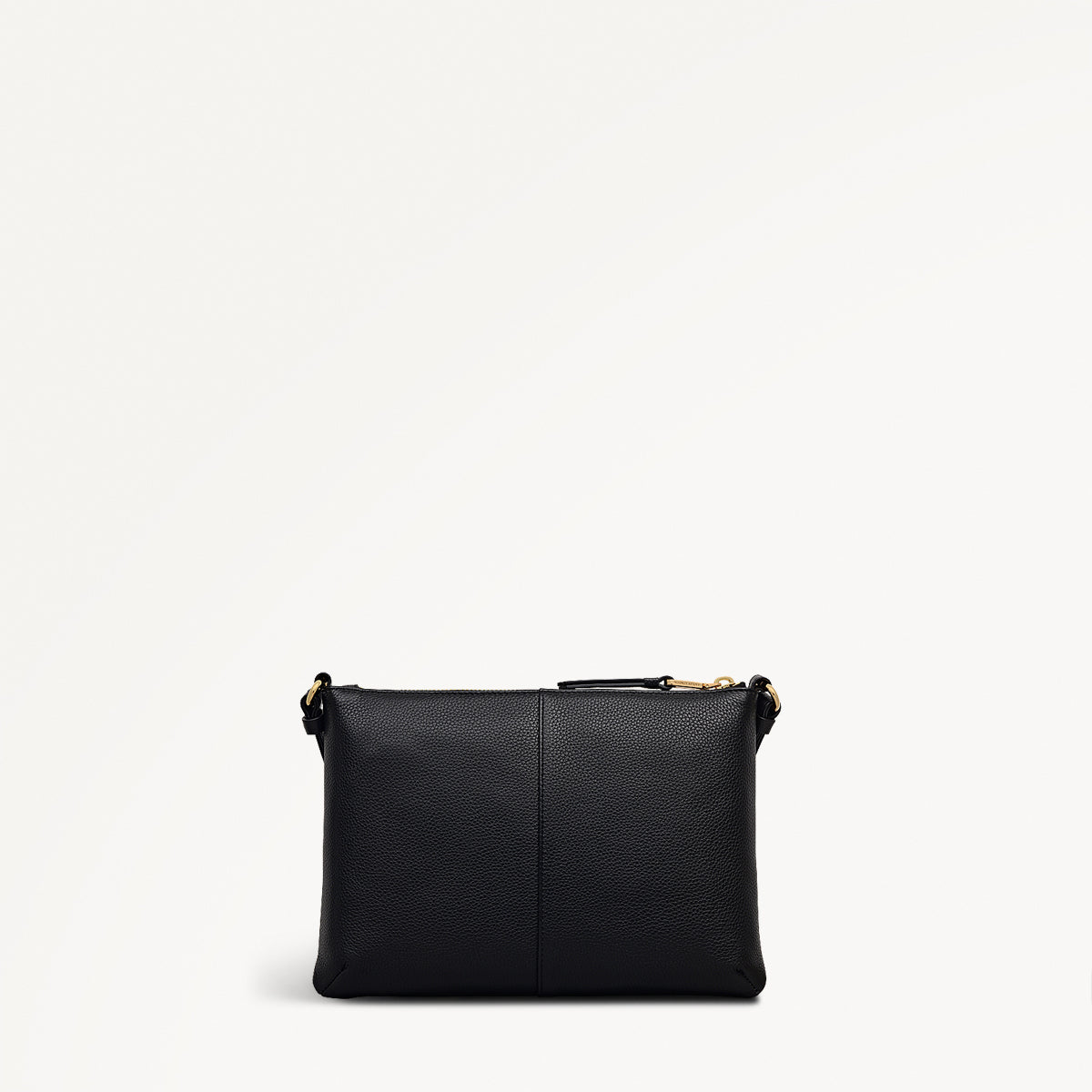 Kew Way Leather Small Ziptop Cross Body Bag in Black - 111881