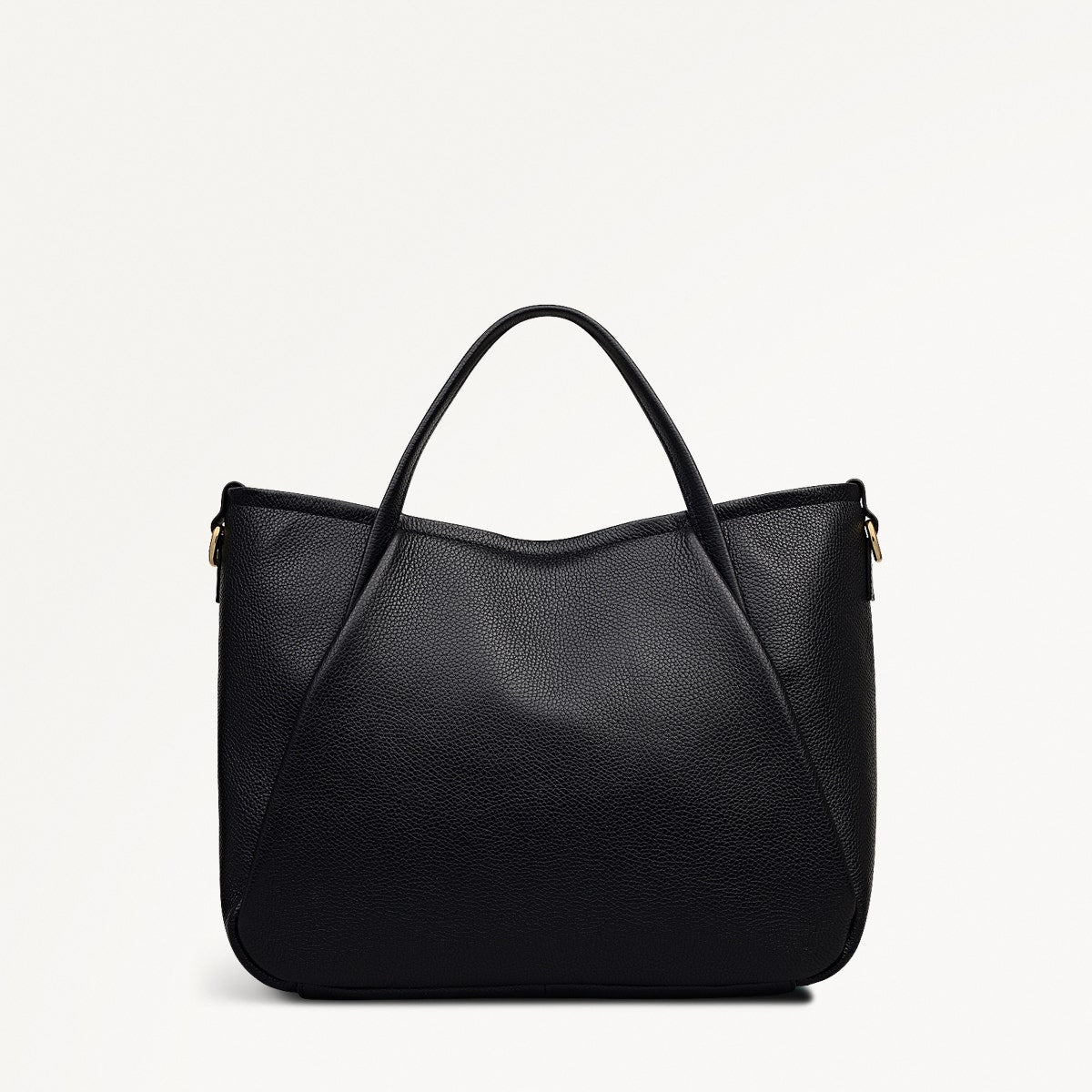 Eastney Street Leather Medium Ziptop Grab Bag in Black - 111910
