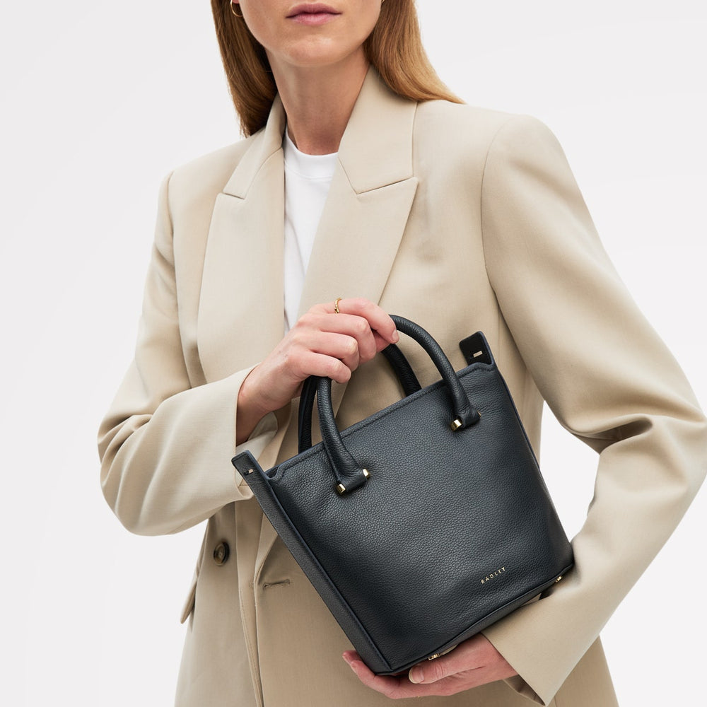 Golbourne Road Small Ziptop Grab Bag in Ink - 111914