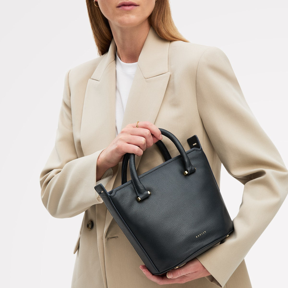 Golbourne Road Small Ziptop Grab Bag in Ink - 111914