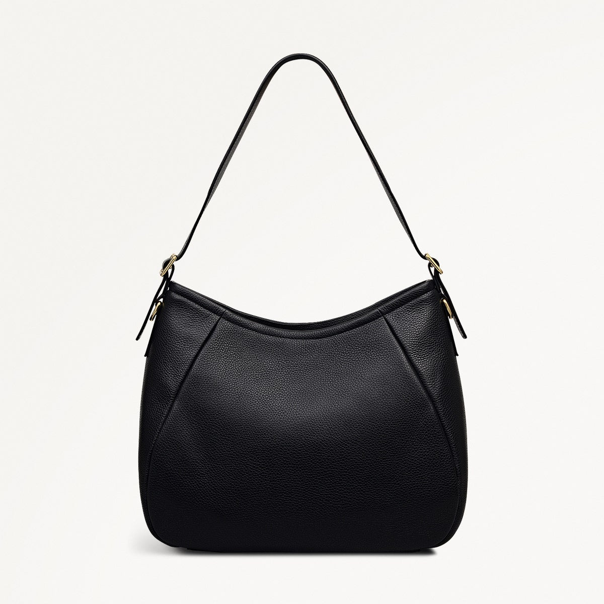 Eastney Street Leather Medium Ziptop Shoulder Bag in Black - 111922