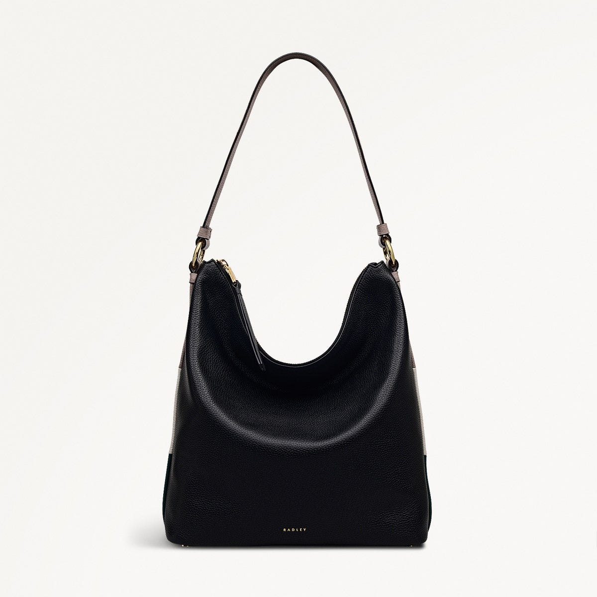 Waterloo Way Medium Ziptop Shoulder Bag in Black - 111925
