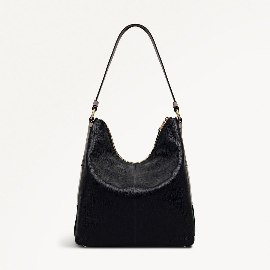 Waterloo Way Medium Ziptop Shoulder Bag in Black - 111925