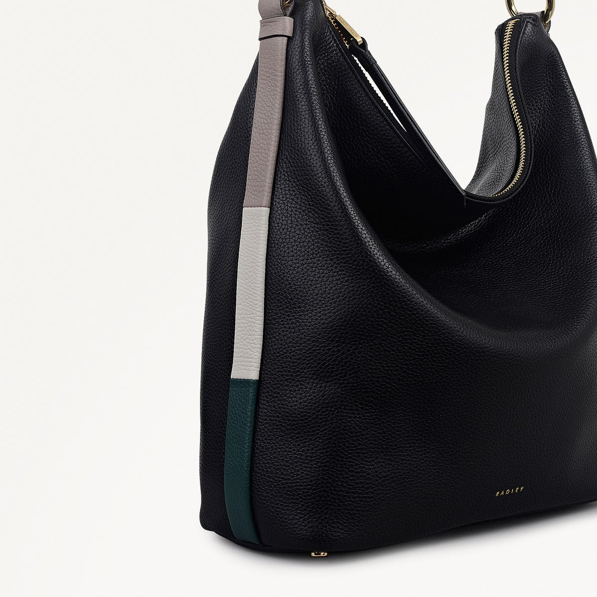 Waterloo Way Medium Ziptop Shoulder Bag in Black - 111925