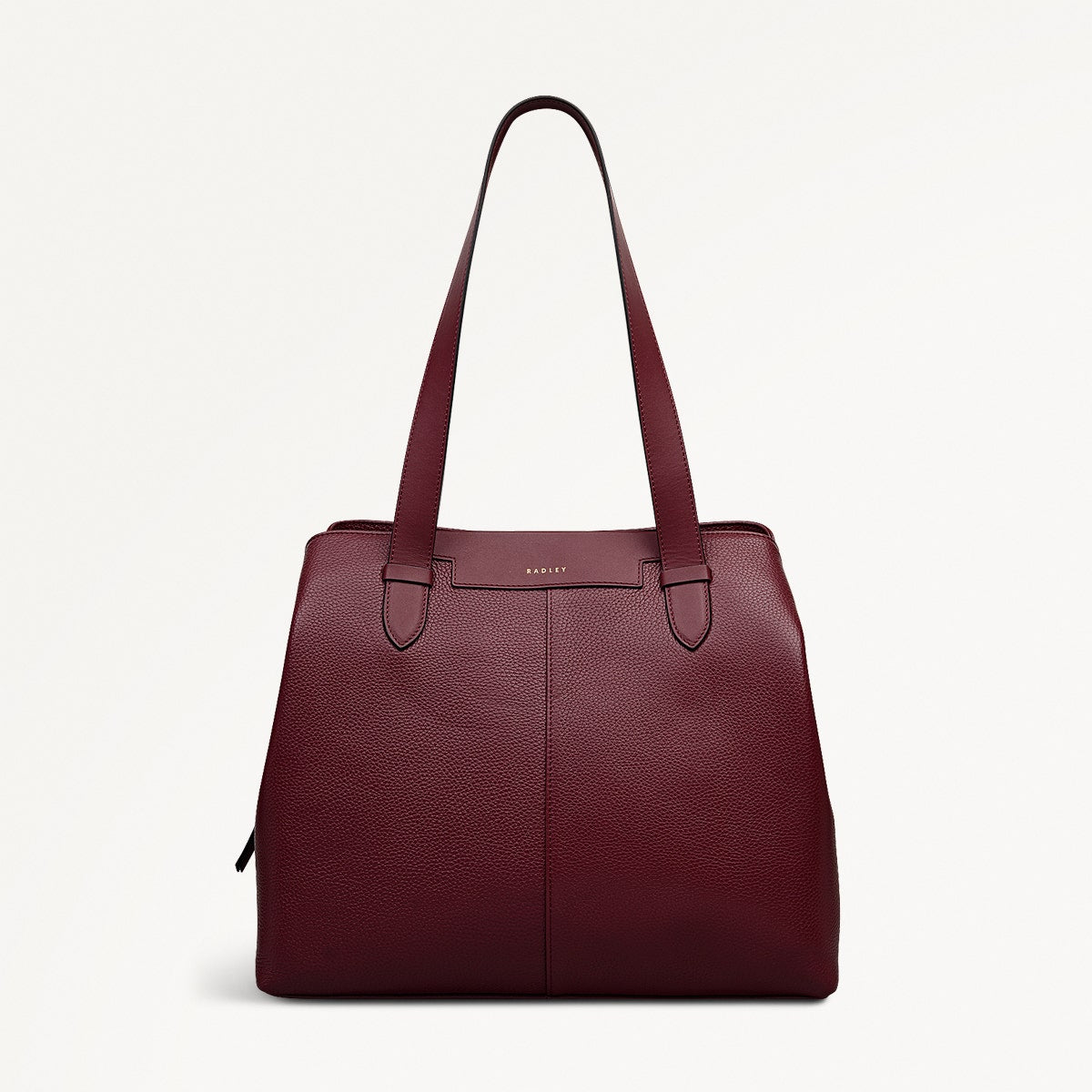 Piccardy Hill 2.0 Leather Medium Ziptop Shoulder Bag in Merlot - 111935